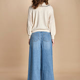 maglia over traforata BAUSCA ECRU ba&sh 
