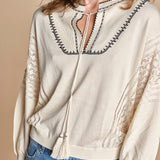 maglia over traforata BAUSCA ECRU ba&sh 