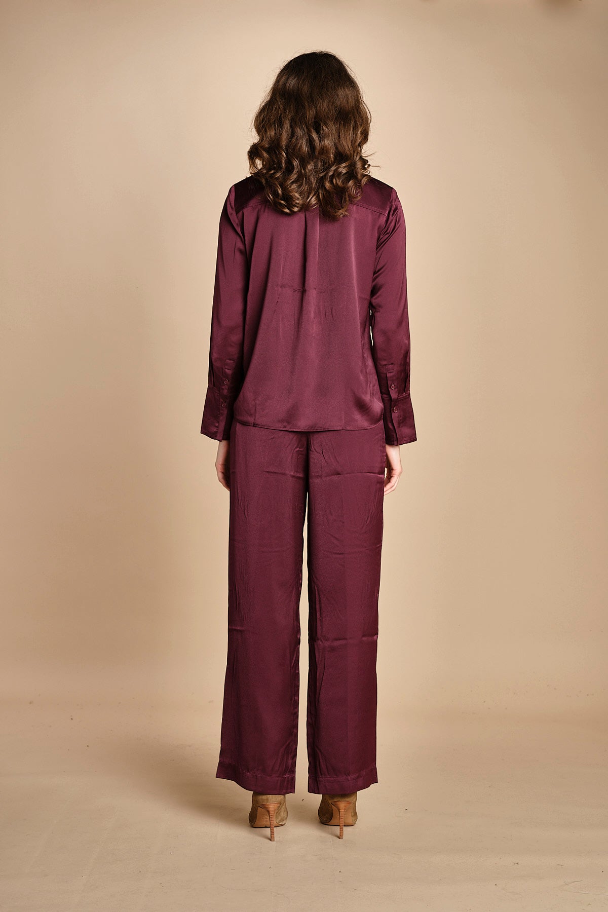 camicia in raso CANOLI PRUNE ba&sh 