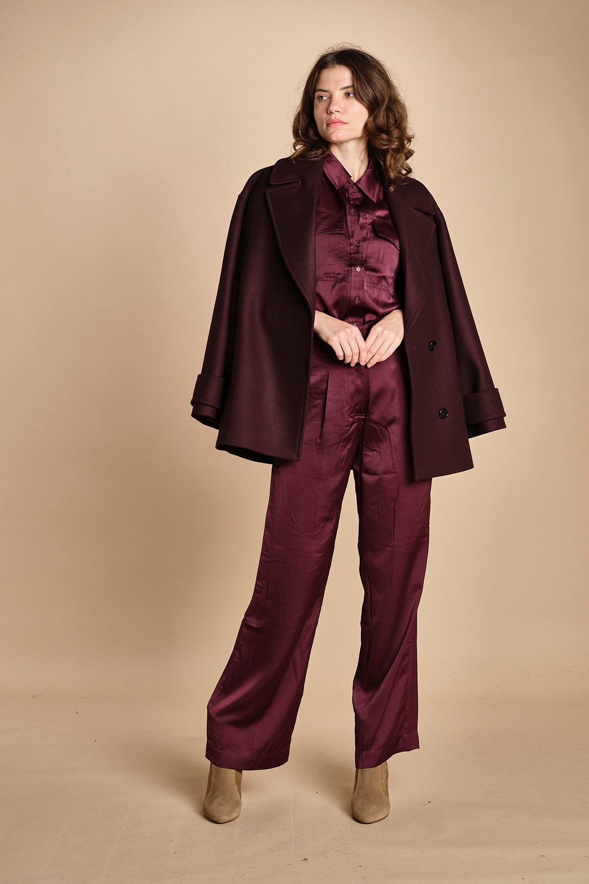 camicia in raso CANOLI PRUNE ba&sh 