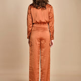 tuta in raso con zip CARMY PRALINE ba&sh 