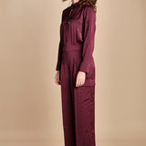 tuta in raso con zip CARMY PRUNE ba&sh 