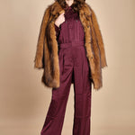 tuta in raso con zip CARMY PRUNE ba&sh 