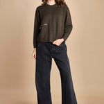 maglia girocollo con zip CESNIK KAKI ba&sh 