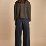maglia girocollo con zip CESNIK KAKI ba&sh 