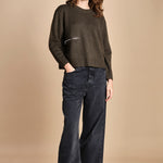 maglia girocollo con zip CESNIK KAKI ba&sh 
