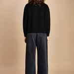 maglia girocollo con zip CESNIK NERO ba&sh 