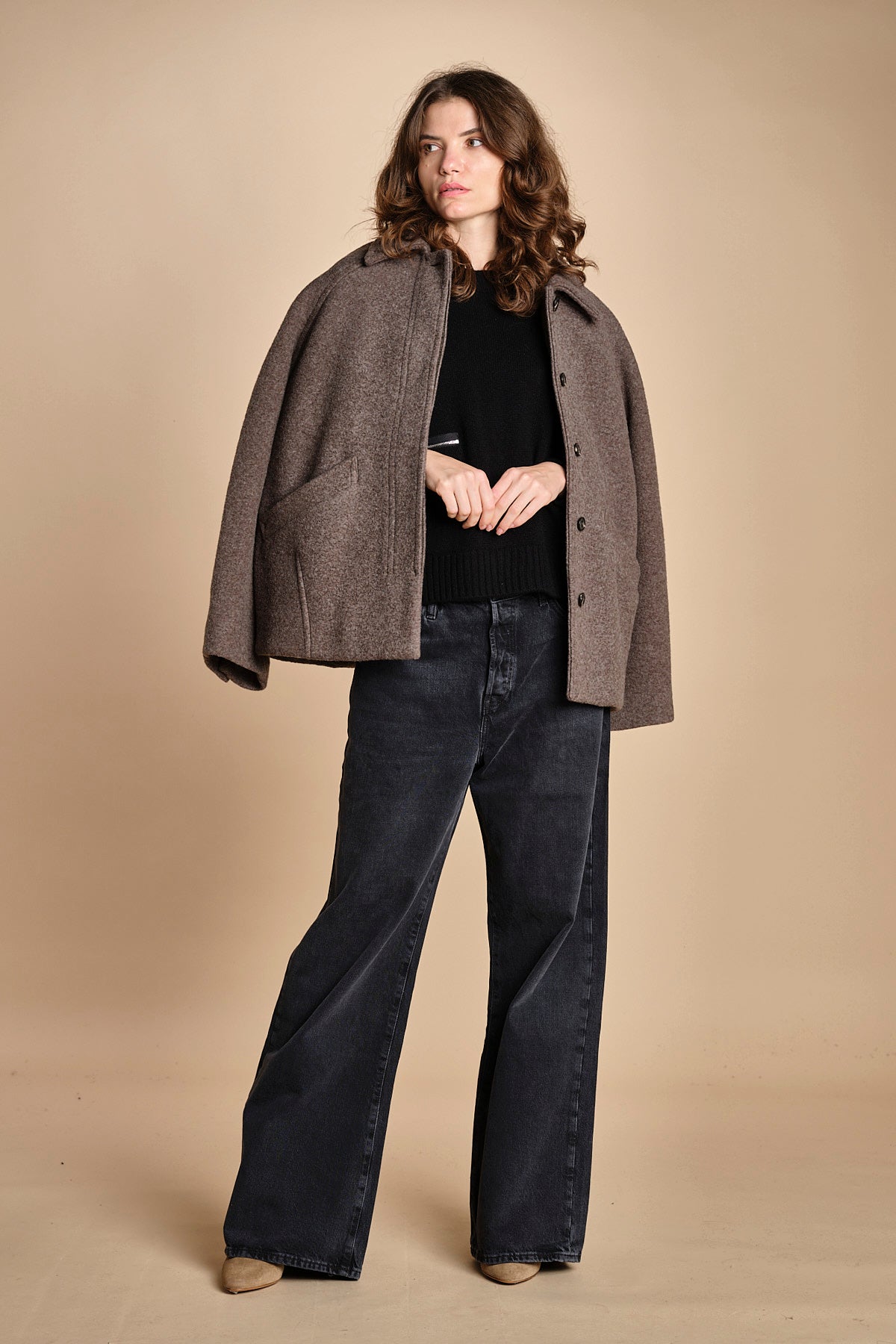 maglia girocollo con zip CESNIK NERO ba&sh 