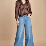 camicia con rouches CESSIA CHOCOLAT ba&sh 
