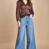 camicia con rouches CESSIA CHOCOLAT ba&sh 