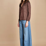 camicia con rouches CESSIA CHOCOLAT ba&sh 