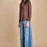 camicia con rouches CESSIA CHOCOLAT ba&sh 