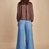 camicia con rouches CESSIA CHOCOLAT ba&sh 