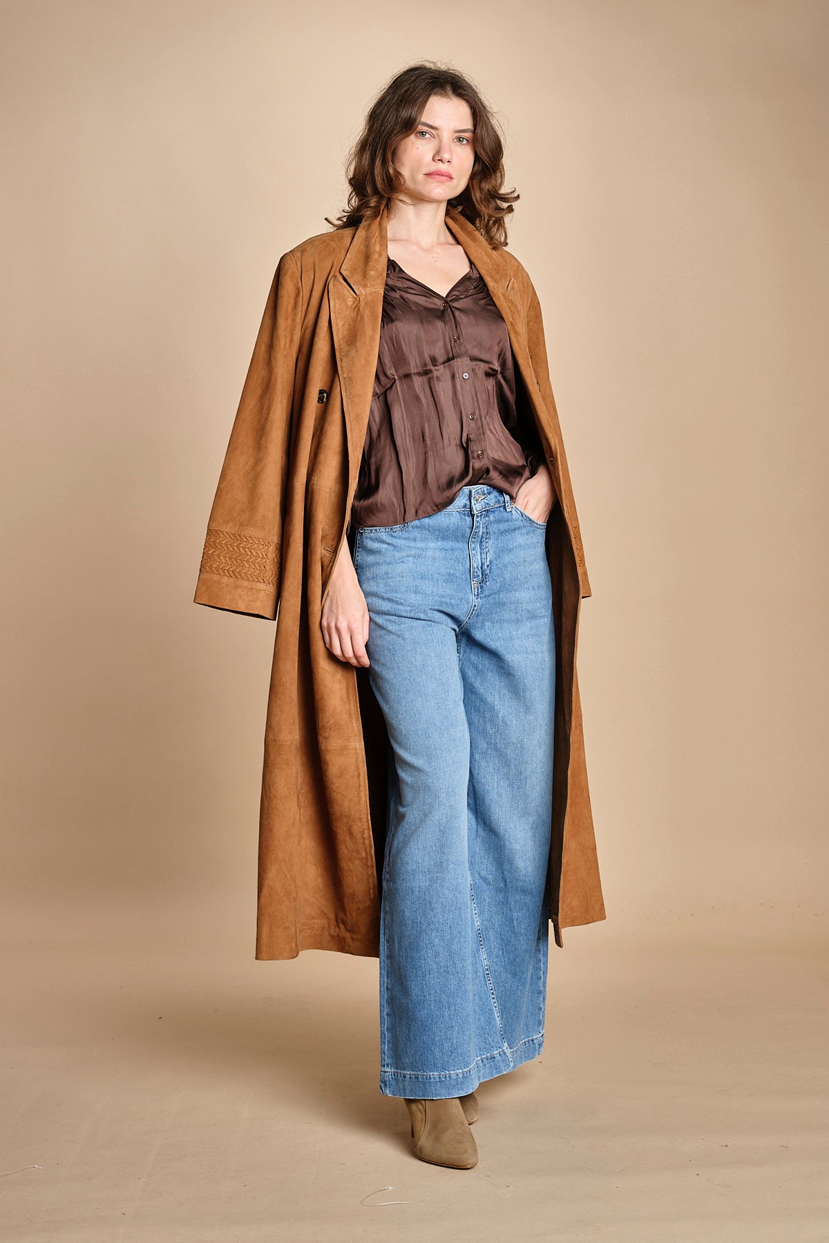 camicia con rouches CESSIA CHOCOLAT ba&sh 