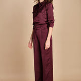 pantaloni in raso con pinces CHARLY PRUNE ba&sh 