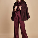 pantaloni in raso con pinces CHARLY PRUNE ba&sh 