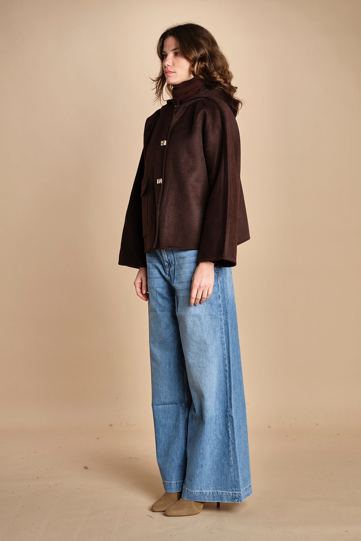 giaccone double con cappuccio KOVE CHOCOLAT ba&sh 