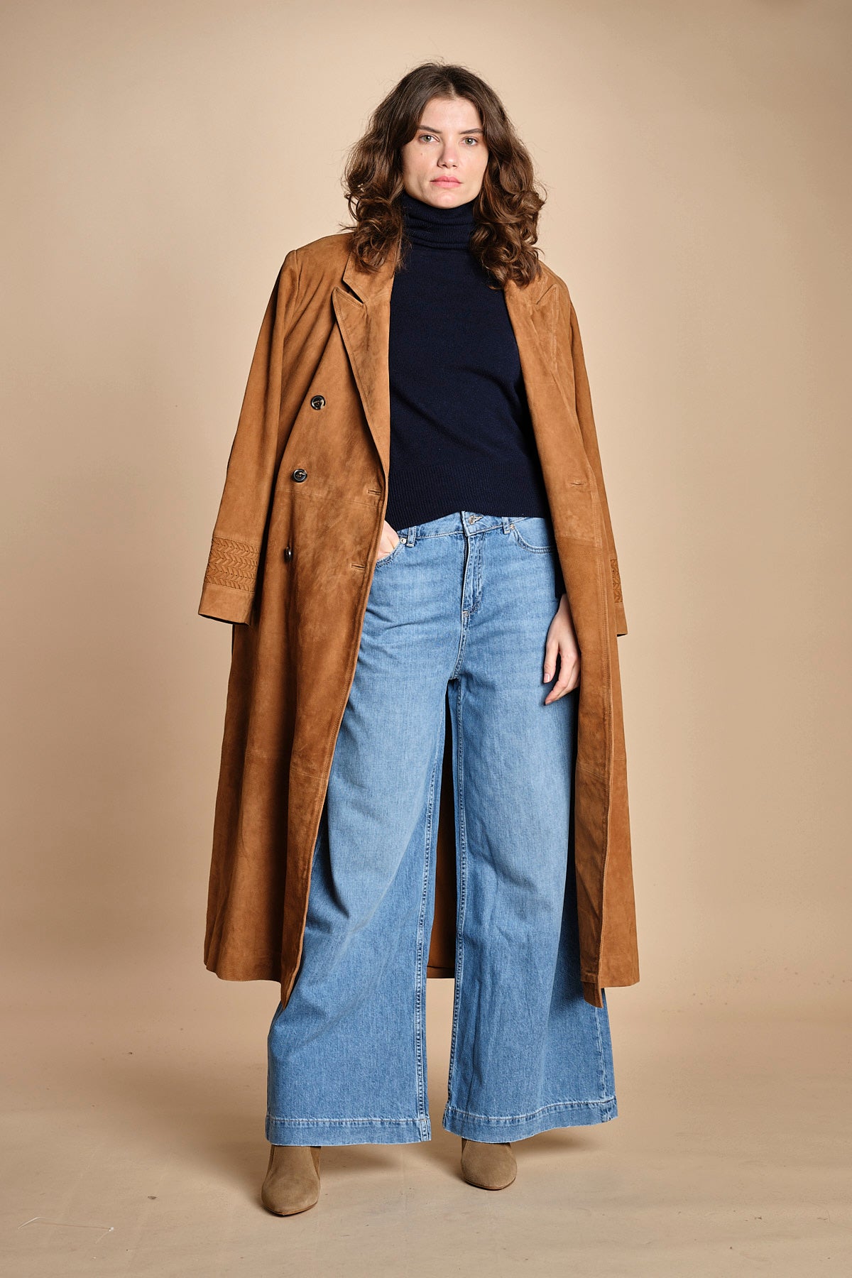trench in camoscio MAINA CAMEL ba&sh 
