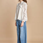 camicia con rouches NILS ECRU ba&sh 