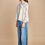 camicia con rouches NILS ECRU ba&sh 