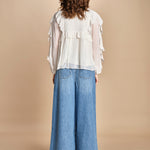 camicia con rouches NILS ECRU ba&sh 