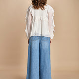 camicia con rouches NILS ECRU ba&sh 
