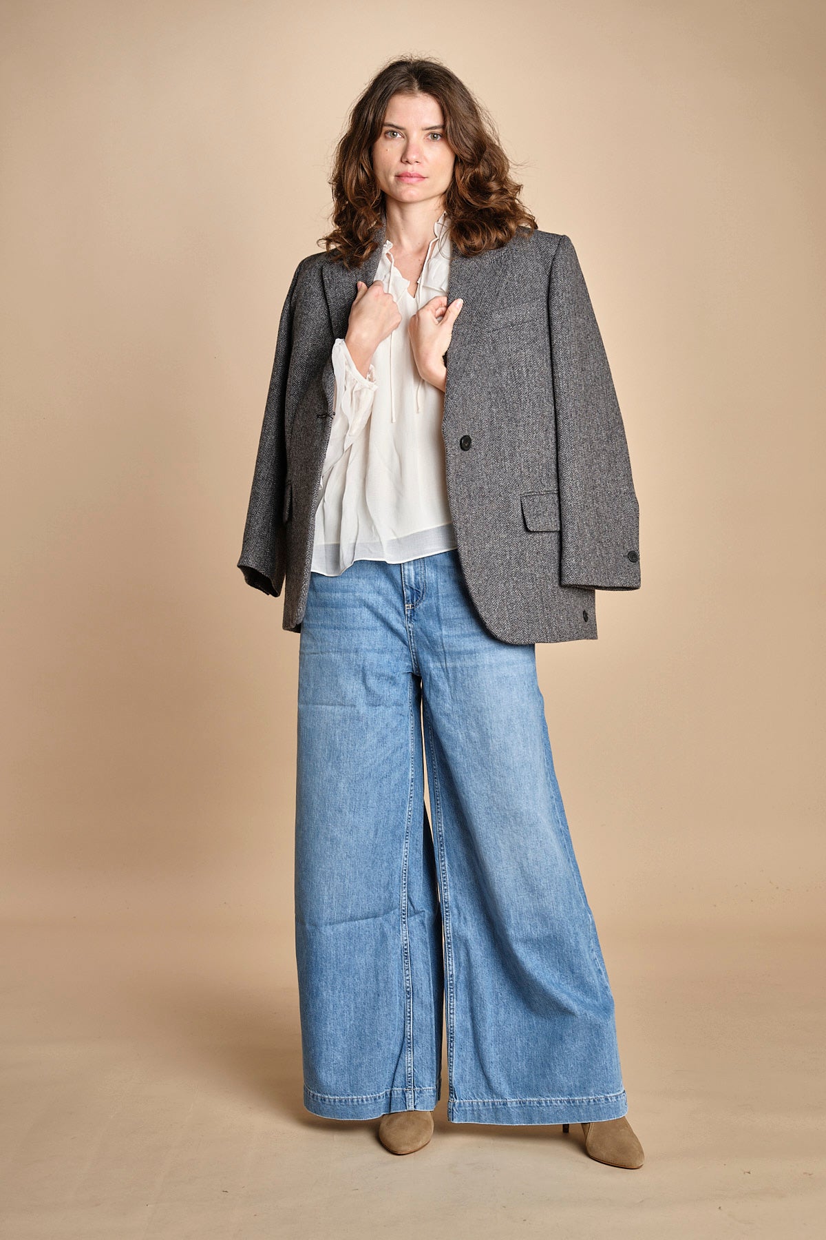 camicia con rouches NILS ECRU ba&sh 