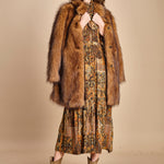 abito midi in etno lurex PIERTA OCRE ba&sh 