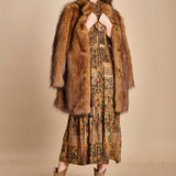 abito midi in etno lurex PIERTA OCRE ba&sh 
