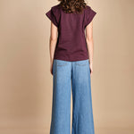 t-shirt con spallina PIO BORDEAUX ba&sh 