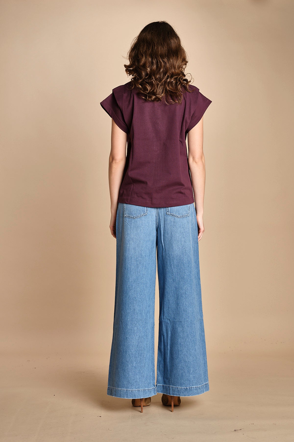 t-shirt con spallina PIO BORDEAUX ba&sh 
