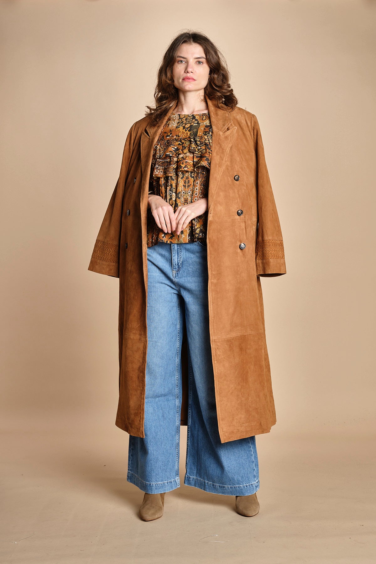 camicia stampa etno lurex PIXIE OCRE ba&sh 