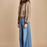 giubbino maglia con zip RABEL MARRON ba&sh 