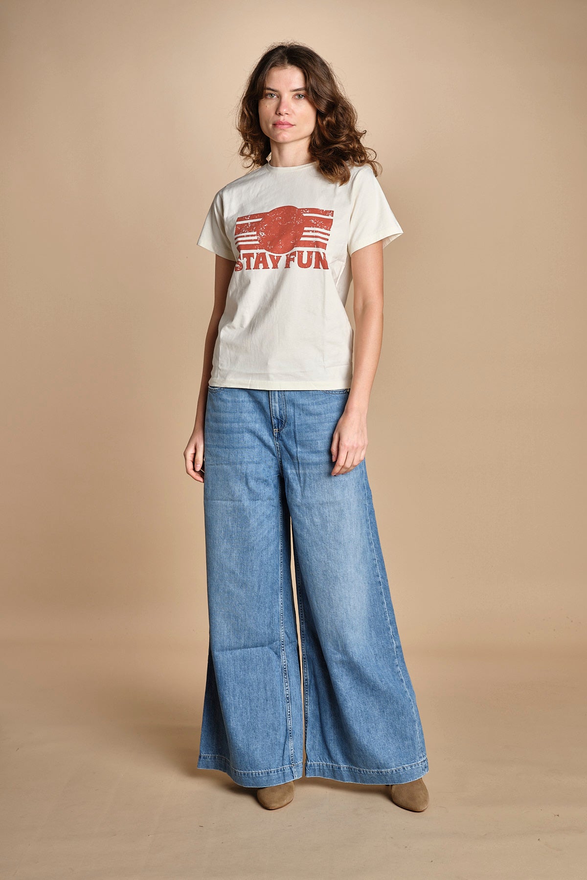 tshirt stay fun REESE ECRU ba&sh 