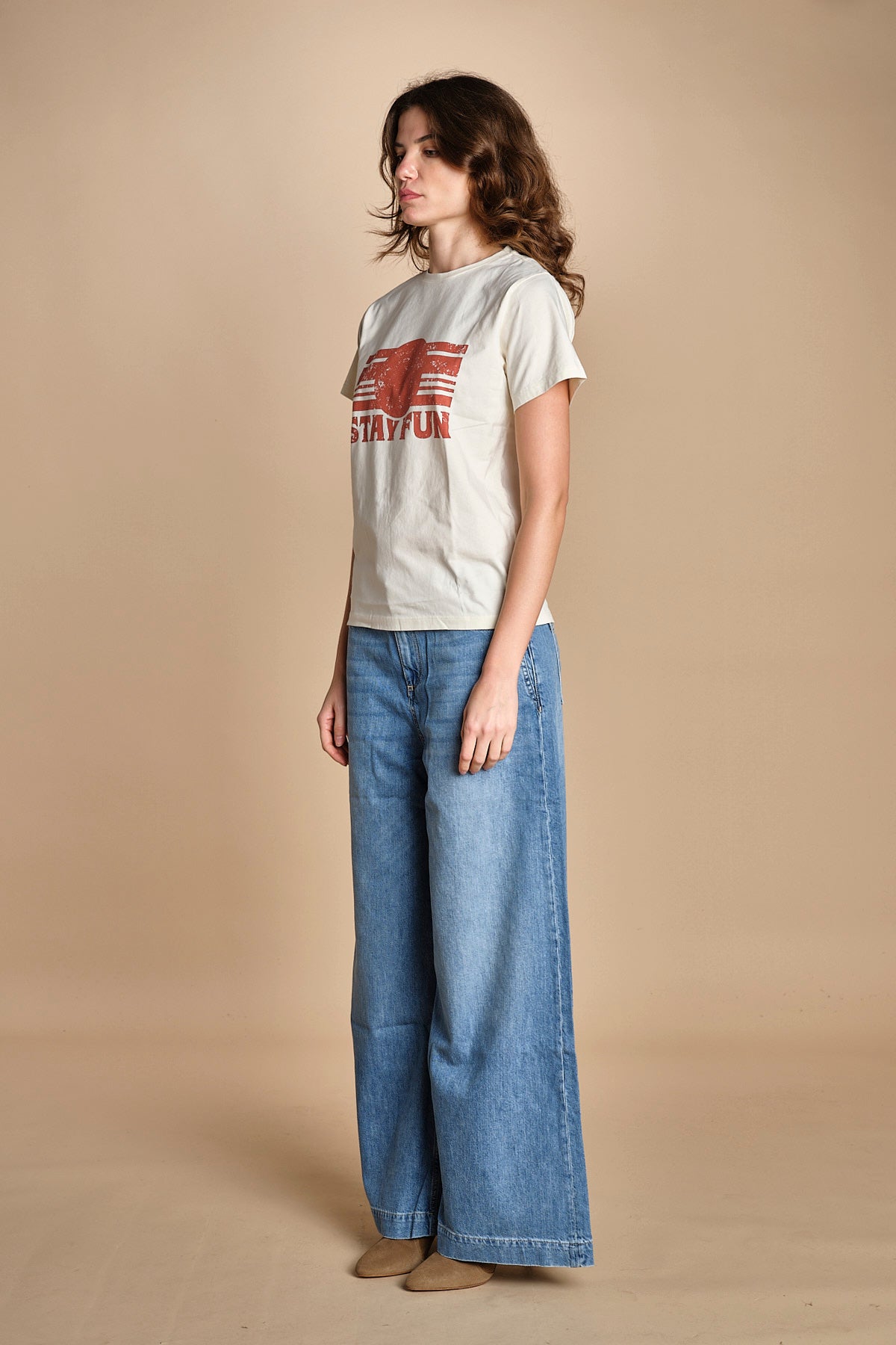 tshirt stay fun REESE ECRU ba&sh 