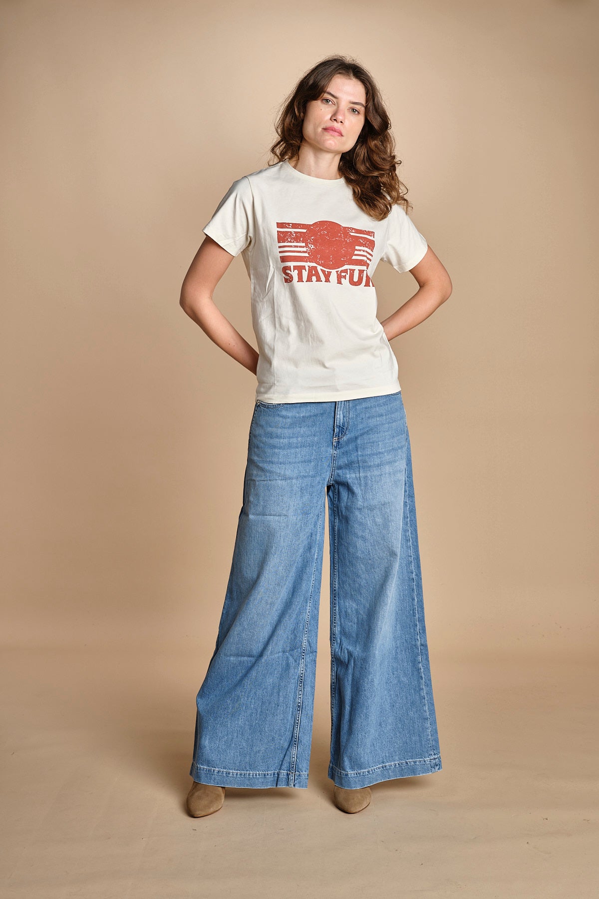 tshirt stay fun REESE ECRU ba&sh 