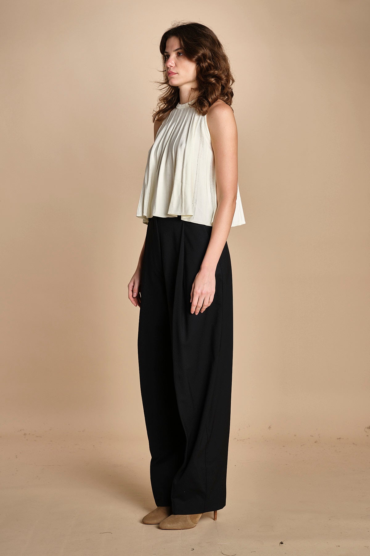 top in maglia plisse SERRES ECRU ba&sh 