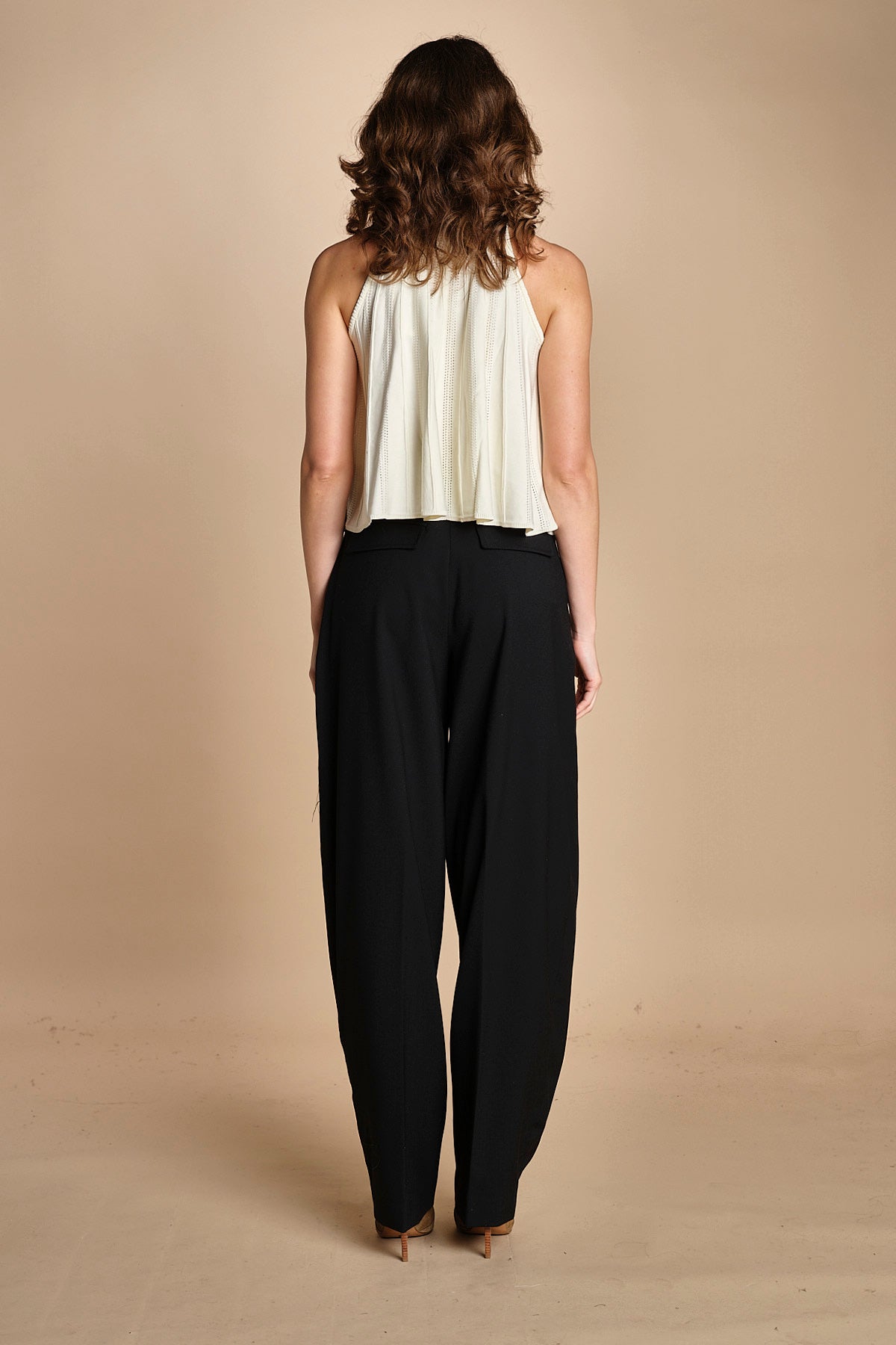 top in maglia plisse SERRES ECRU ba&sh 