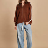 maglia bande con zip ANGIX COFFEE bellerose 