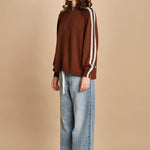 maglia bande con zip ANGIX COFFEE bellerose 