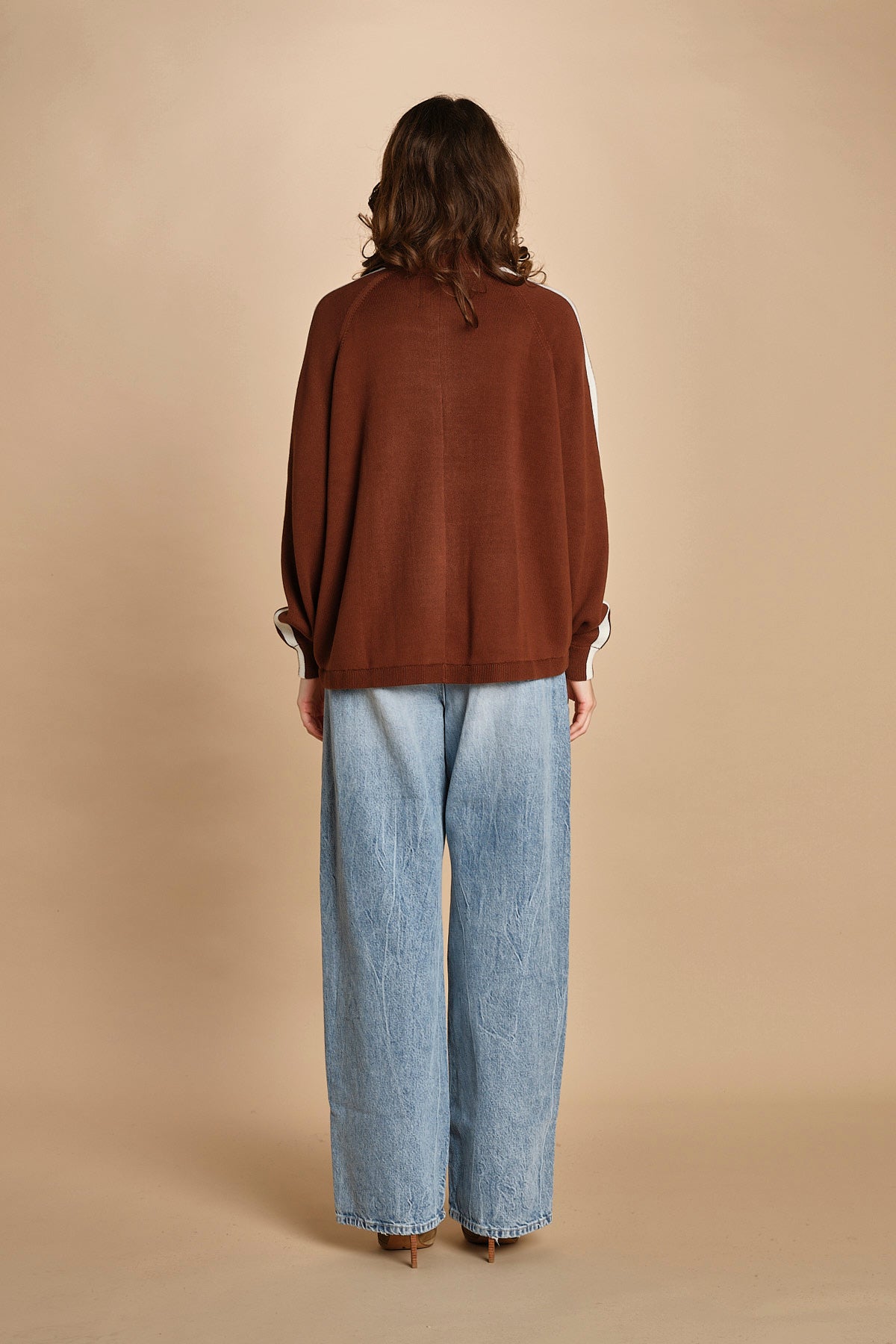 maglia bande con zip ANGIX COFFEE bellerose 
