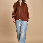 maglia bande con zip ANGIX COFFEE bellerose 