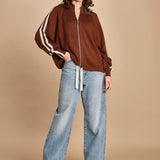 maglia bande con zip ANGIX COFFEE bellerose 