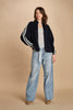 maglia bande con zip