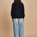 maglia bande con zip ANGIX NAVY bellerose 