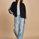 maglia bande con zip ANGIX NAVY bellerose 