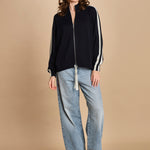 maglia bande con zip ANGIX NAVY bellerose 
