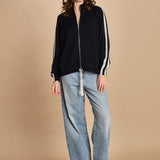 maglia bande con zip ANGIX NAVY bellerose 