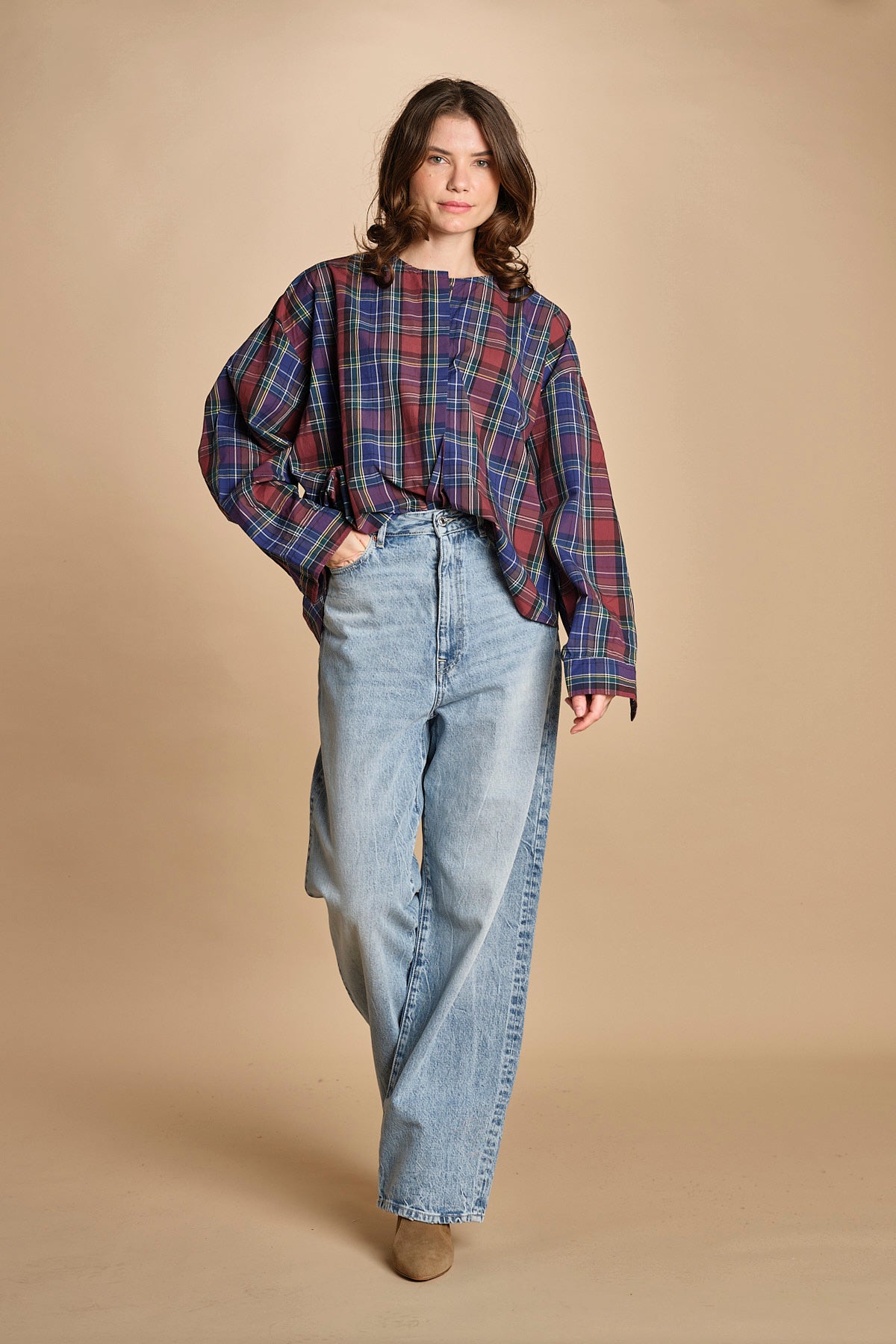 camicia girocollo scozzese GALATEA CHB CHECK B bellerose 