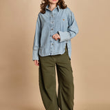 camicia denim over GLORY LBB LT BLUE BLEACH bellerose 